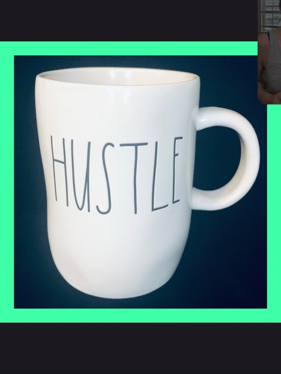 Rae Dunn Accessories - Rae Dunn HUSTLE White Ceramic Mug